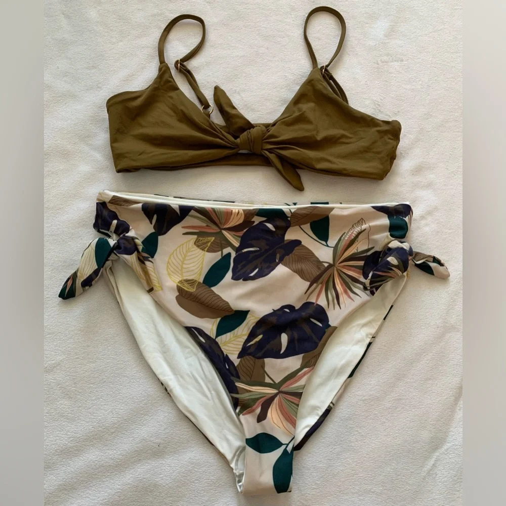 New L*Space Set Flashback Bikini Top and Bummin' Bikini Bottom Large/X-Large